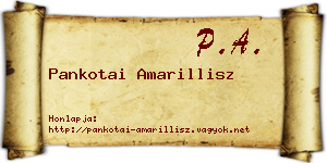 Pankotai Amarillisz névjegykártya